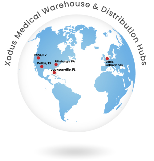 Distribution Centers on Map